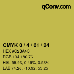 Color code: CMYK 0 / 4 / 61 / 24 | qconv.com
