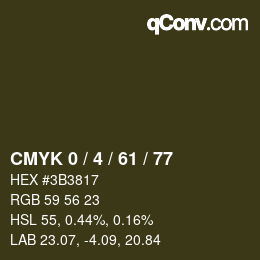 Color code: CMYK 0 / 4 / 61 / 77 | qconv.com