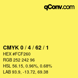 Color code: CMYK 0 / 4 / 62 / 1 | qconv.com