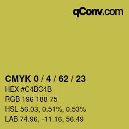 Color code: CMYK 0 / 4 / 62 / 23 | qconv.com