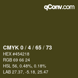 カラーコード: CMYK 0 / 4 / 65 / 73 | qconv.com