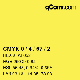 Color code: CMYK 0 / 4 / 67 / 2 | qconv.com