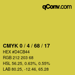 Color code: CMYK 0 / 4 / 68 / 17 | qconv.com