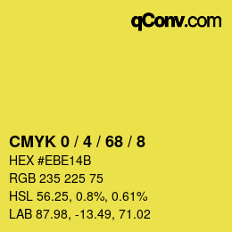 Color code: CMYK 0 / 4 / 68 / 8 | qconv.com