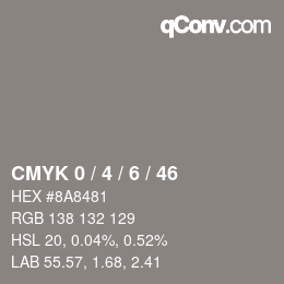 Color code: CMYK 0 / 4 / 6 / 46 | qconv.com
