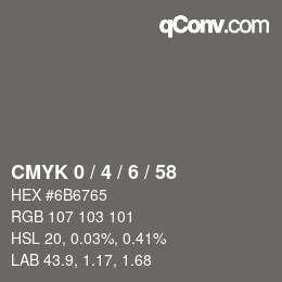 Color code: CMYK 0 / 4 / 6 / 58 | qconv.com