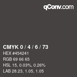 Color code: CMYK 0 / 4 / 6 / 73 | qconv.com