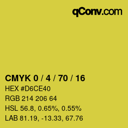 Color code: CMYK 0 / 4 / 70 / 16 | qconv.com