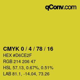 Color code: CMYK 0 / 4 / 78 / 16 | qconv.com