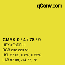 Color code: CMYK 0 / 4 / 78 / 9 | qconv.com