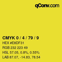 Color code: CMYK 0 / 4 / 79 / 9 | qconv.com