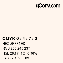 Color code: CMYK 0 / 4 / 7 / 0 | qconv.com