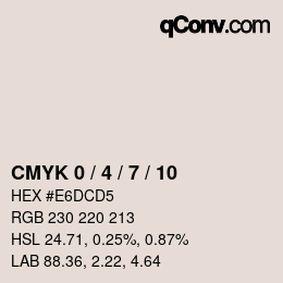 カラーコード: CMYK 0 / 4 / 7 / 10 | qconv.com