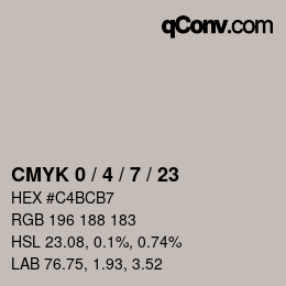 Color code: CMYK 0 / 4 / 7 / 23 | qconv.com