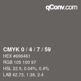 Color code: CMYK 0 / 4 / 7 / 59 | qconv.com