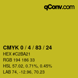 Color code: CMYK 0 / 4 / 83 / 24 | qconv.com