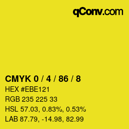 Color code: CMYK 0 / 4 / 86 / 8 | qconv.com