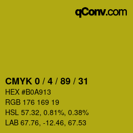 Color code: CMYK 0 / 4 / 89 / 31 | qconv.com