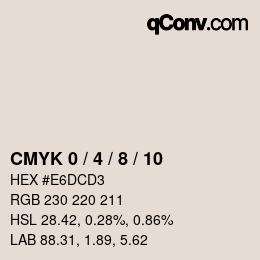 カラーコード: CMYK 0 / 4 / 8 / 10 | qconv.com