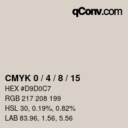 カラーコード: CMYK 0 / 4 / 8 / 15 | qconv.com