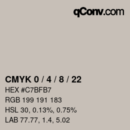 Color code: CMYK 0 / 4 / 8 / 22 | qconv.com