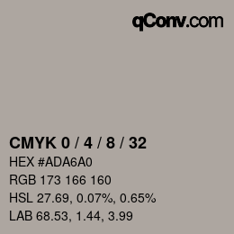 カラーコード: CMYK 0 / 4 / 8 / 32 | qconv.com