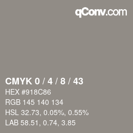 Color code: CMYK 0 / 4 / 8 / 43 | qconv.com