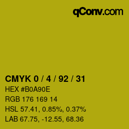 Color code: CMYK 0 / 4 / 92 / 31 | qconv.com