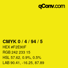 Color code: CMYK 0 / 4 / 94 / 5 | qconv.com