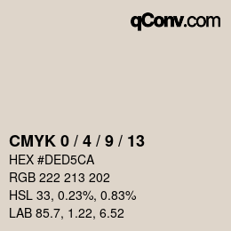 カラーコード: CMYK 0 / 4 / 9 / 13 | qconv.com