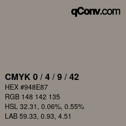 Color code: CMYK 0 / 4 / 9 / 42 | qconv.com