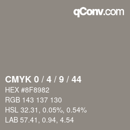 Color code: CMYK 0 / 4 / 9 / 44 | qconv.com