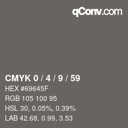 Color code: CMYK 0 / 4 / 9 / 59 | qconv.com