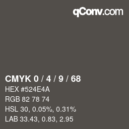 Color code: CMYK 0 / 4 / 9 / 68 | qconv.com