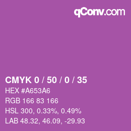 Color code: CMYK 0 / 50 / 0 / 35 | qconv.com