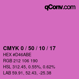 Color code: CMYK 0 / 50 / 10 / 17 | qconv.com