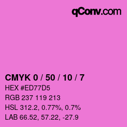 Color code: CMYK 0 / 50 / 10 / 7 | qconv.com