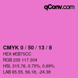 Color code: CMYK 0 / 50 / 13 / 8 | qconv.com