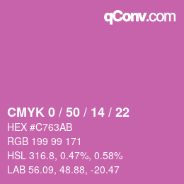 颜色代码: CMYK 0 / 50 / 14 / 22 | qconv.com