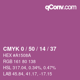 颜色代码: CMYK 0 / 50 / 14 / 37 | qconv.com