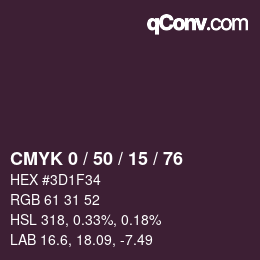 Color code: CMYK 0 / 50 / 15 / 76 | qconv.com