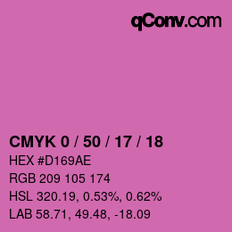 Color code: CMYK 0 / 50 / 17 / 18 | qconv.com