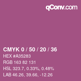 Color code: CMYK 0 / 50 / 20 / 36 | qconv.com