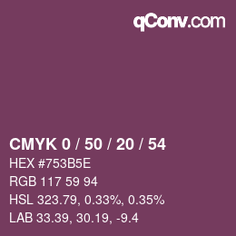 Color code: CMYK 0 / 50 / 20 / 54 | qconv.com