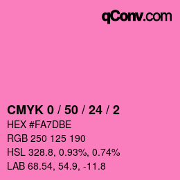 Color code: CMYK 0 / 50 / 24 / 2 | qconv.com