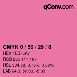 Color code: CMYK 0 / 50 / 29 / 8 | qconv.com