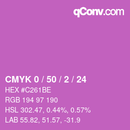 Color code: CMYK 0 / 50 / 2 / 24 | qconv.com