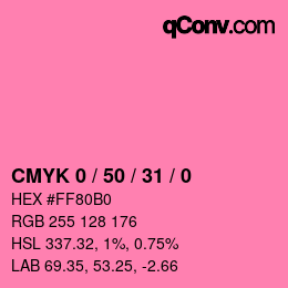 Color code: CMYK 0 / 50 / 31 / 0 | qconv.com
