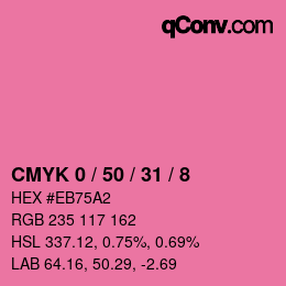 Color code: CMYK 0 / 50 / 31 / 8 | qconv.com