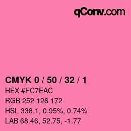 Color code: CMYK 0 / 50 / 32 / 1 | qconv.com